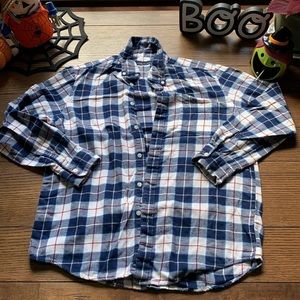 Flannel shirt, button down.